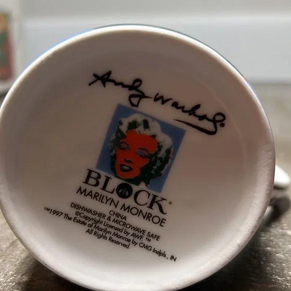 Vintage Andy Warhol Marilyn Monroe - Set of 4 Mugs Block Pop Art 1997 NIB - Picture 12 of 12